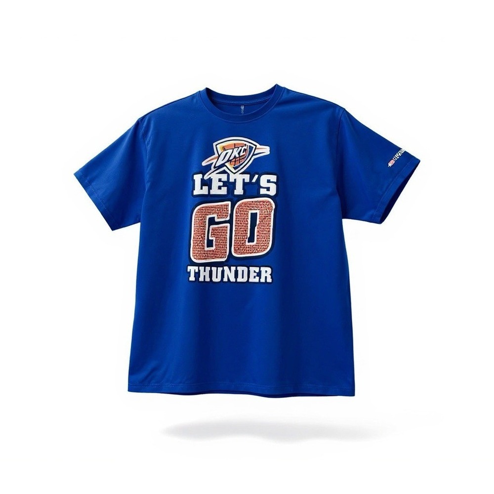 Oklahoma City Thunder "Let's Go Thunder" T Shirt NBA Basketball Tee Adult XL